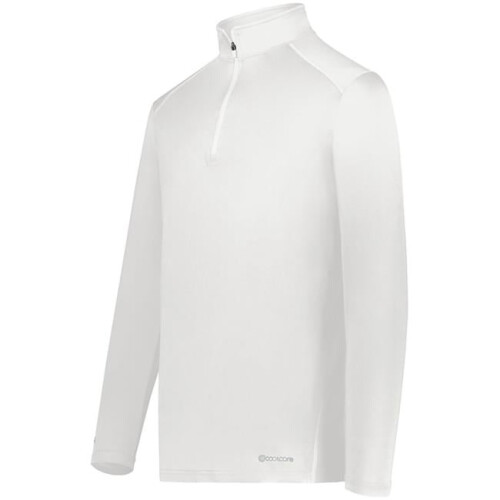 Holloway 222140.005.M 0.25 Zip Pullover, White - Medium
