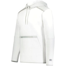 Russell R23TFM.A9B.3XL Legend Tech Fleece Hoodie, White & Grid Iron Silver - 3XL