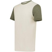 Augusta Sportswear 6877.43V.XL Youth Gameday Vintage Ringer T-Shirt, Birch & Olive Heather - Extra Large
