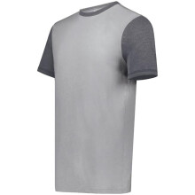 Augusta Sportswear 6877.30V.L Youth Gameday Vintage Ringer T-Shirt, Grey Heather & Carbon Heather - Large