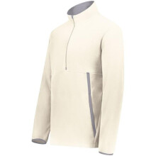 Augusta Sportswear 6855.53T.2XL 0.50 Zip Chill Fleece 2.0 Pullover, Oyster - 2XL