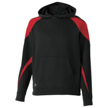 Holloway 229646.500.M Youth Prospect Hoodie, Black & Scarlet - Medium
