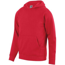 Augusta Sportswear 5415.040.L Youth 60 Percent Cotton & 40 Percent Polyester Fleece Hoodie, Red - Large