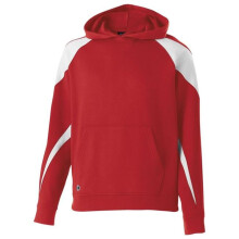 Holloway 229646.408.XL Youth Prospect Hoodie, Scarlet & White - Extra Large