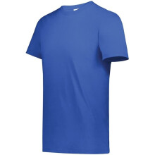 Augusta Sportswear 6951.062.S Youth All-Day Core Basic 50 Percent Cotton & 50 Percent Polyester T-Shirt, Cobalt Blue - Small