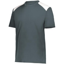 Holloway 223601.99D.L Youth Momentum Team T-Shirt, Iron & White - Large