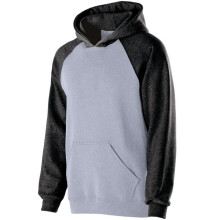 Holloway 229279.158.S Youth Banner Hoodie, Athletic Heather & Black - Small