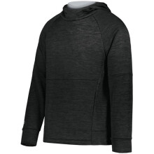 Holloway 223680.143.S Youth All-Pro Performance Fleece Hoodie, Black Heather & Silver - Small