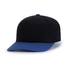 Pacific Headwear P322.426.YTH Poly & Cotton Snapback Cap, Black & Royal - Youth