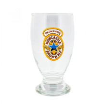 castle 889180 16 oz Castle Brown Ale Logo Schooner Glass