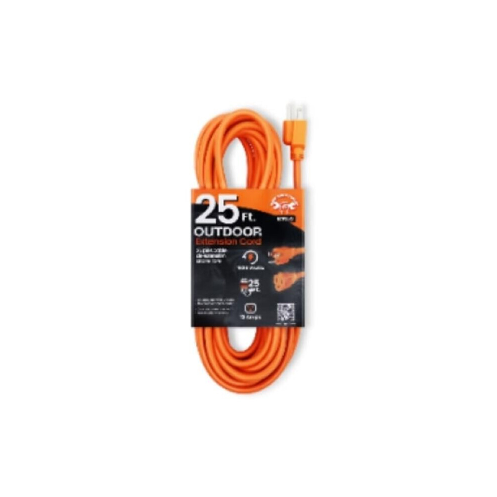 Grip Tight Tools Ecp25o 25 Ft. 16-3 Sjt Outdoor Extension Cord, Orange 810124142483