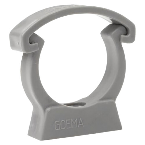 2.5in Grey PVC Pipe Clip with Safety Clip