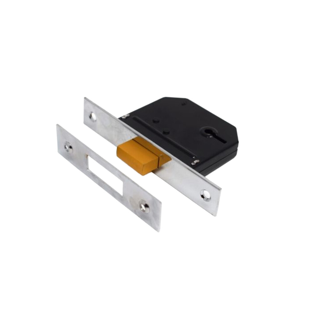 Yale Essentials 3 Lever Chrome Deadlock