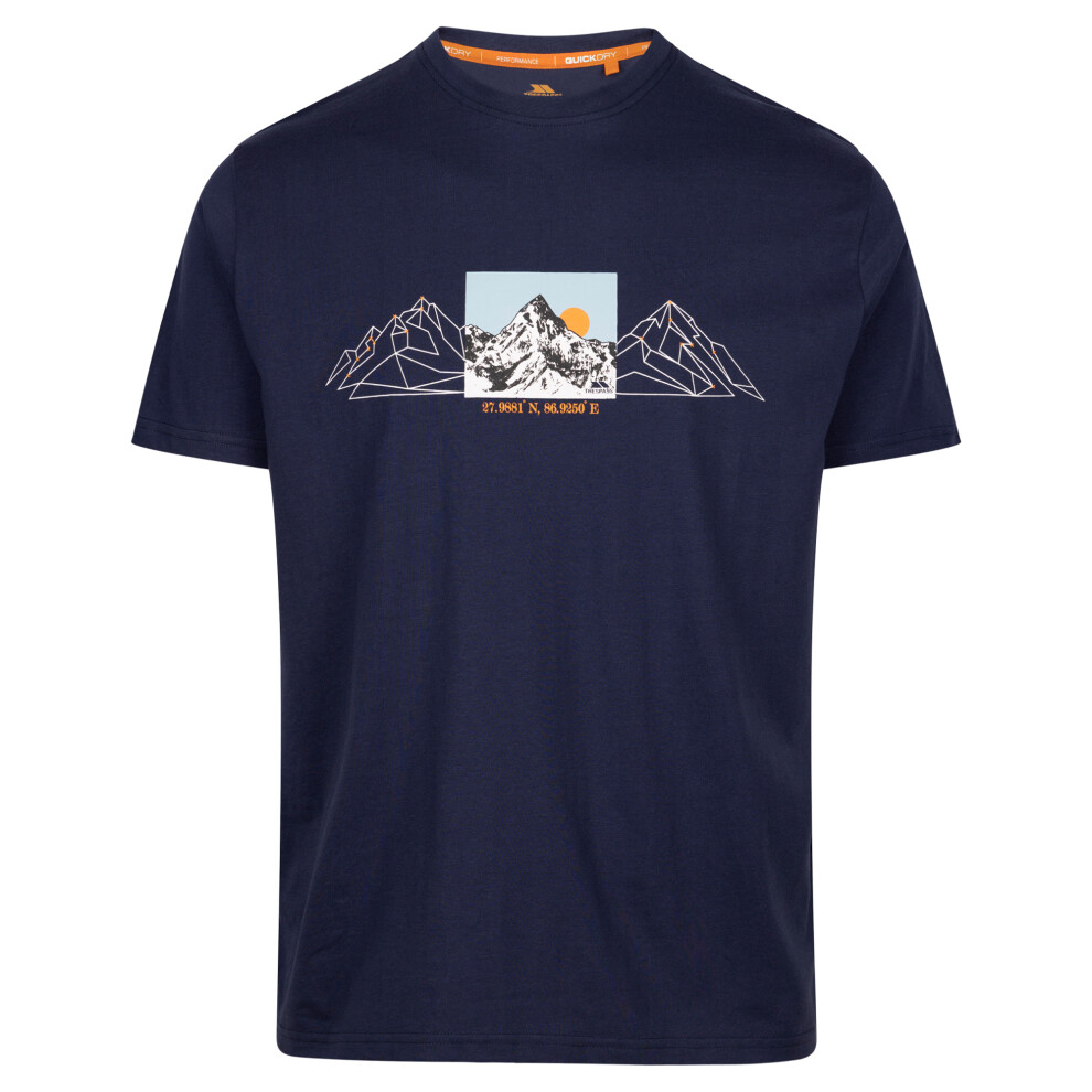 (L, Navy) Trespass Mens Grande T-Shirt