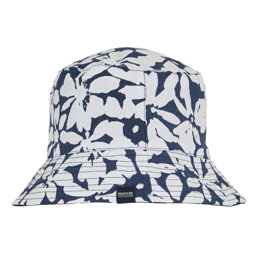 (S-M, Navy) Regatta Womens/Ladies Abstract Floral Reversible Bucket Hat