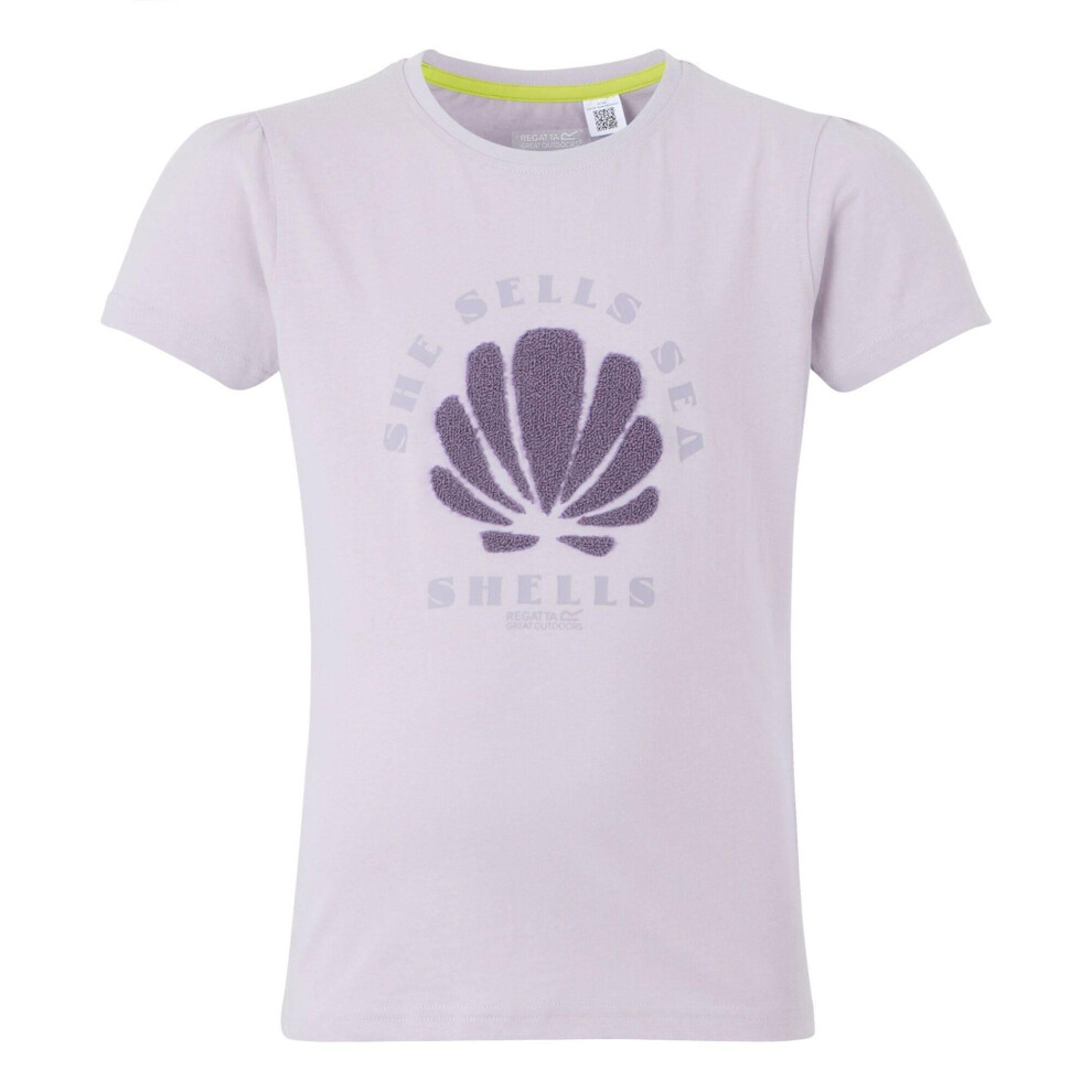 (15-16 Years, Lilac Thistle) Regatta Childrens/Kids Bosley VIII Seashell T-Shirt