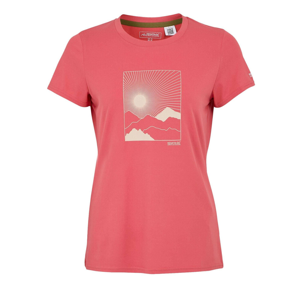 (16 UK, Peach Bloom) Regatta Womens/Ladies Fingal Mountain Stretch T-Shirt