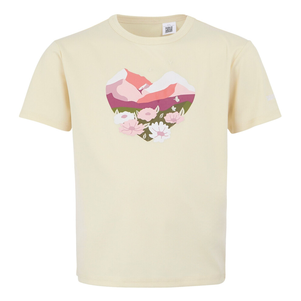 (11-12 Years, Light Vanilla) Regatta Childrens/Kids Alvarado IX Flowers T-Shirt