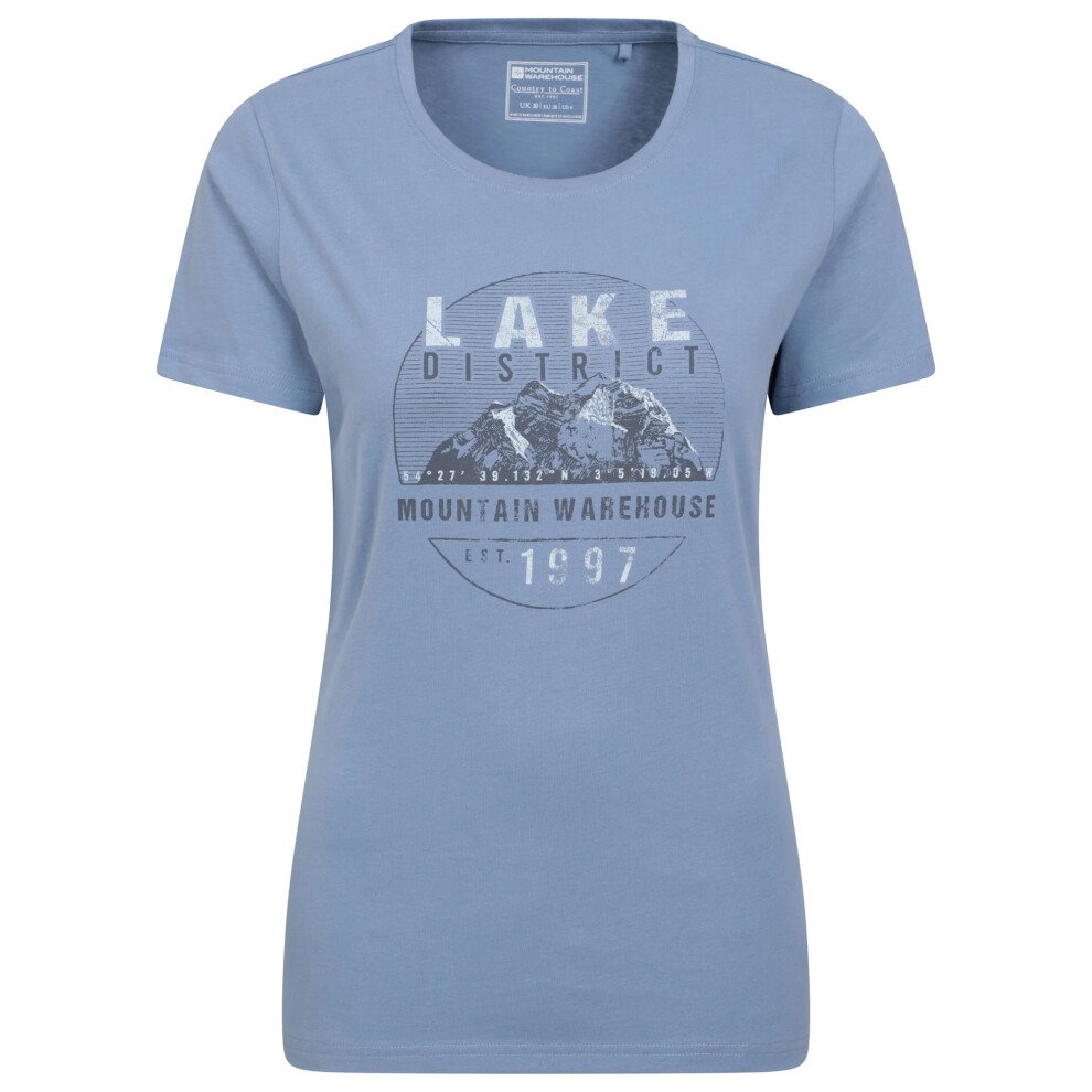 Mountain Warehouse Women's Blue (18 Uk, Dark ) / Lake District Printed T-Shirt