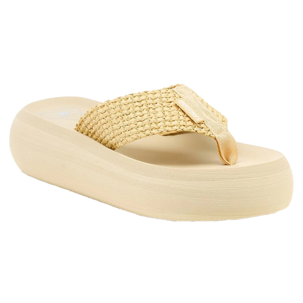 (4 UK, Natural) Rocket Dog Womens/Ladies Sandy Raffia Flip Flops