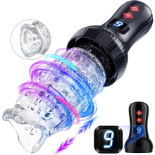 Electric Male Masturbator Sex Toys for Men, LCD Display Mastuabors Toy for Penis Stimulation 9 Rotating & Thrusting Sex Toys