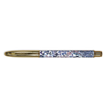 Galison Liberty Tanjore Gardens Boxed Pen von Enth   lt einen Kugelschreiber mit schwarzer Tinte und eine Geschenkbox mit Scharnier. Modischer Schr