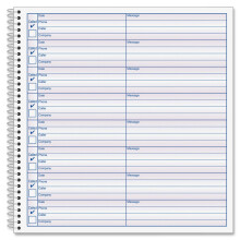 Adams Voice Mail Log 8,25 x 8,5 inch spiraalgebonden 60 formulieren per boek 2-pack wit (S8714)
