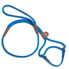 Mendota Pet Walker Martingale Style Lesa - Combina?ie de lesa ?i zgarda Fabricat n SUA - Albastru 1/2 inch x 6 ft - pentru rase mari