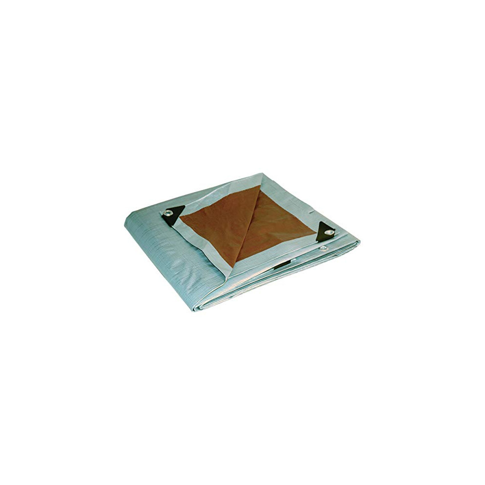 10X12 Multi-Purpose Silver/Brown Heavy Duty Dry Top Poly Tarp (10'X12' 749856101225