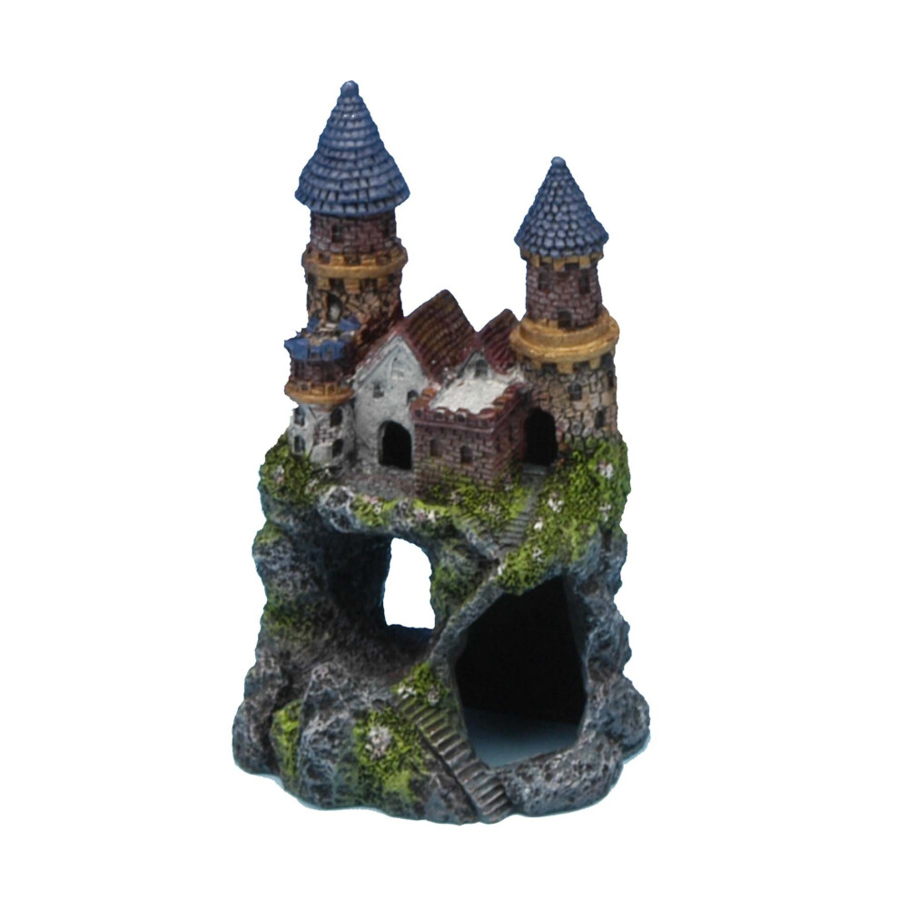 Penn-PLAX Age-of-Magic Enchanted Castle Aquarium Decoration - Safe for Freshwater and Saltwater Fish Tanks - Large