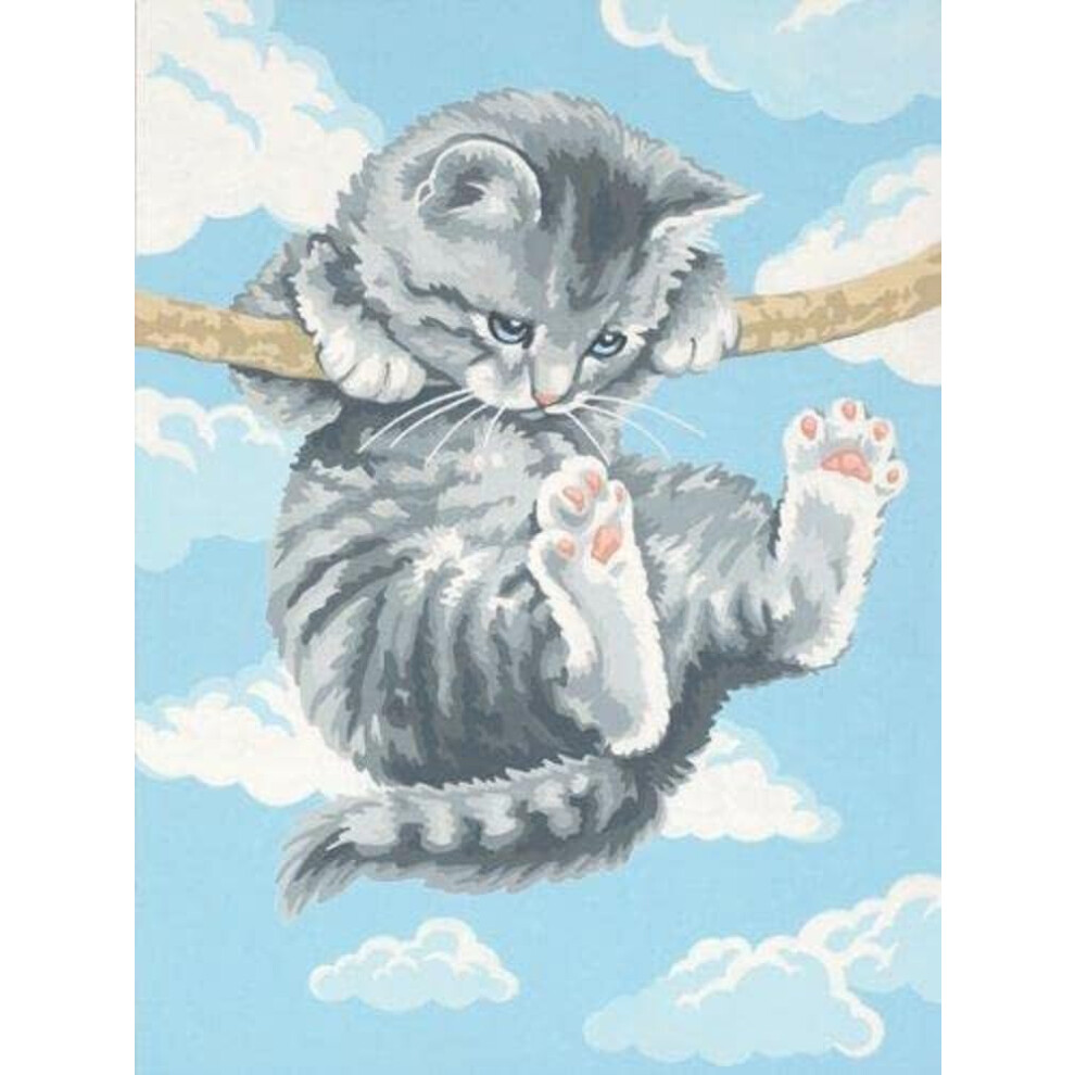 Dimensions Hang on Kitty Peinture par num   ros pour adultes 9'' L x 12'' L