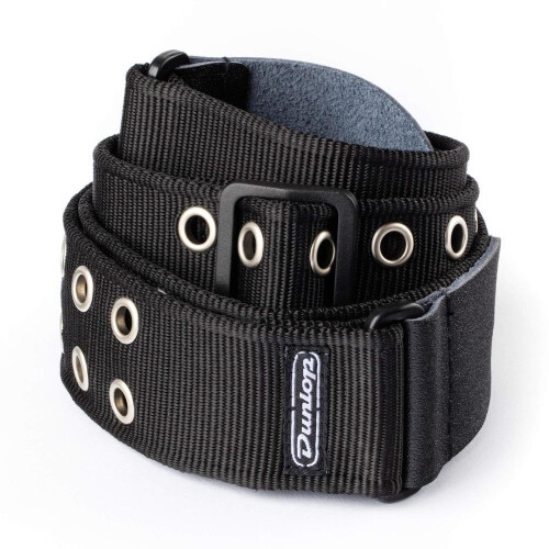 Dunlop Cinghia con Grommet Nera Dunlop D3819BK