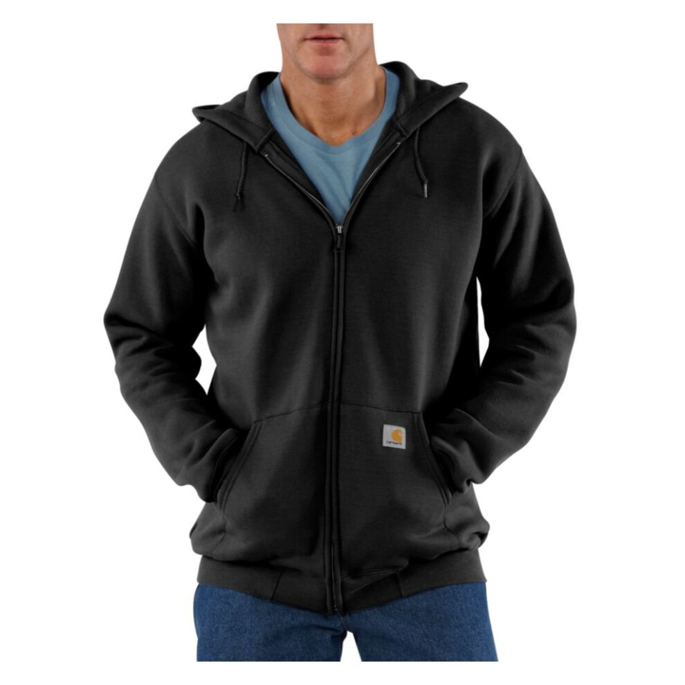 Carhartt Men's Loose Fit Midweight Full-Zip Sweatshirt  Black  Large Tall