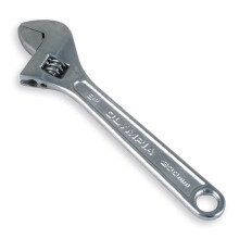 Olympia Tools 8"" Adjustable Wrench Heavy Duty Drop Forged Steel Chrome Plated Precision Machined Jaws Rust Resistant