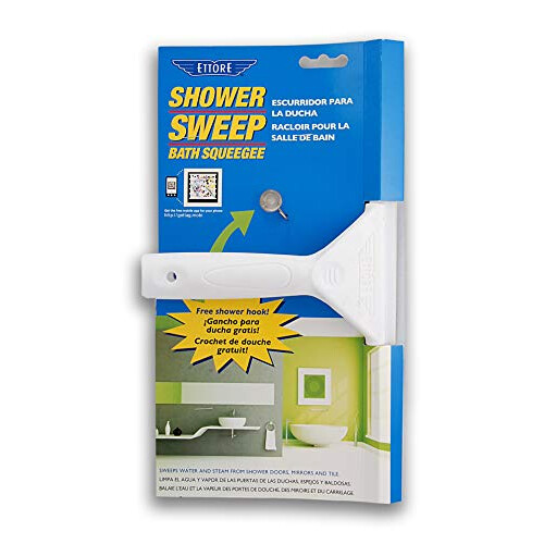 Ettore Shower Sweep Squeegee, White