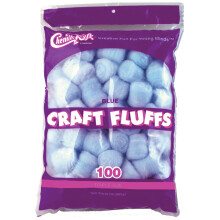 Creativity Street FLUFF4OZ-6401 Bastelfluffs (100er-Pack), 4 oz, Blau