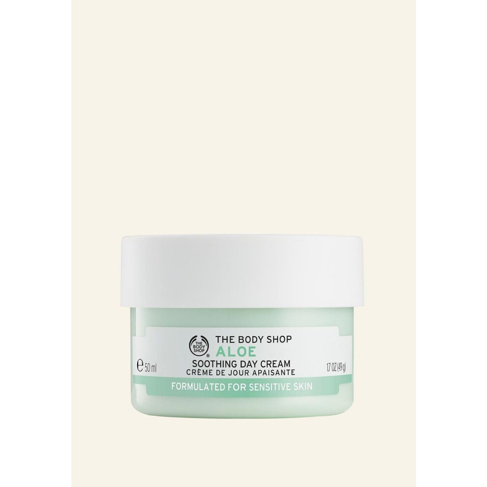The Body Shop Aloe Soothing Day Cream - Moisturizes Sensitive Skin - Vegan - 1.7 oz
