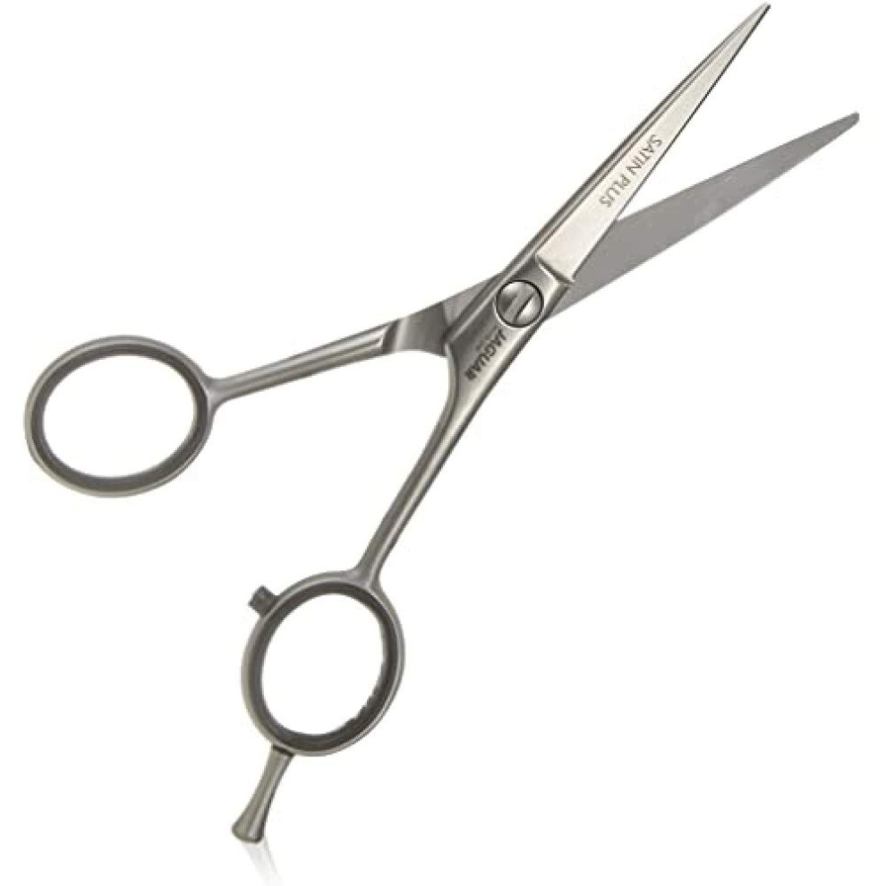 Jaguar Shears White Line Satin Plus 5.0 Inch Professional Steel Hair Cutting & Trimming Scissors for Salon Stylists  Beauticians  Hairdressers and Bar