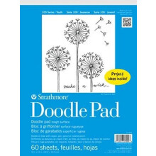 Strathmore 100 Series Youth Doodle Pad  9x12 inch  60 Sheets - Draw with Crayon  Pencil & Marker
