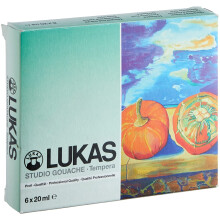 LUKAS NERCHAU Studio Goauche Premium Quality Artist Gouache Starter Set T6 met 6 x 20 ml aluminium tubes in kartonnen doos