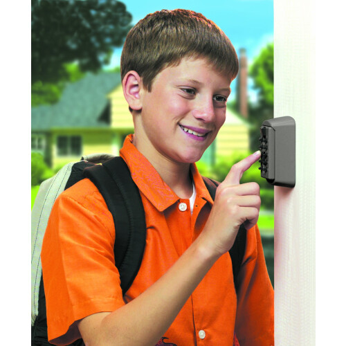 KIDDE Kidde AccessPoint 001170 KeySafe Original Slimline Push Button Combination Permanent Key Lock Box 2-Key Titanium Gray 2