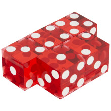 Poker de marca 10-dc19red 19mm Un set serializat de grad de zaruri de cazinou (ro?u)
