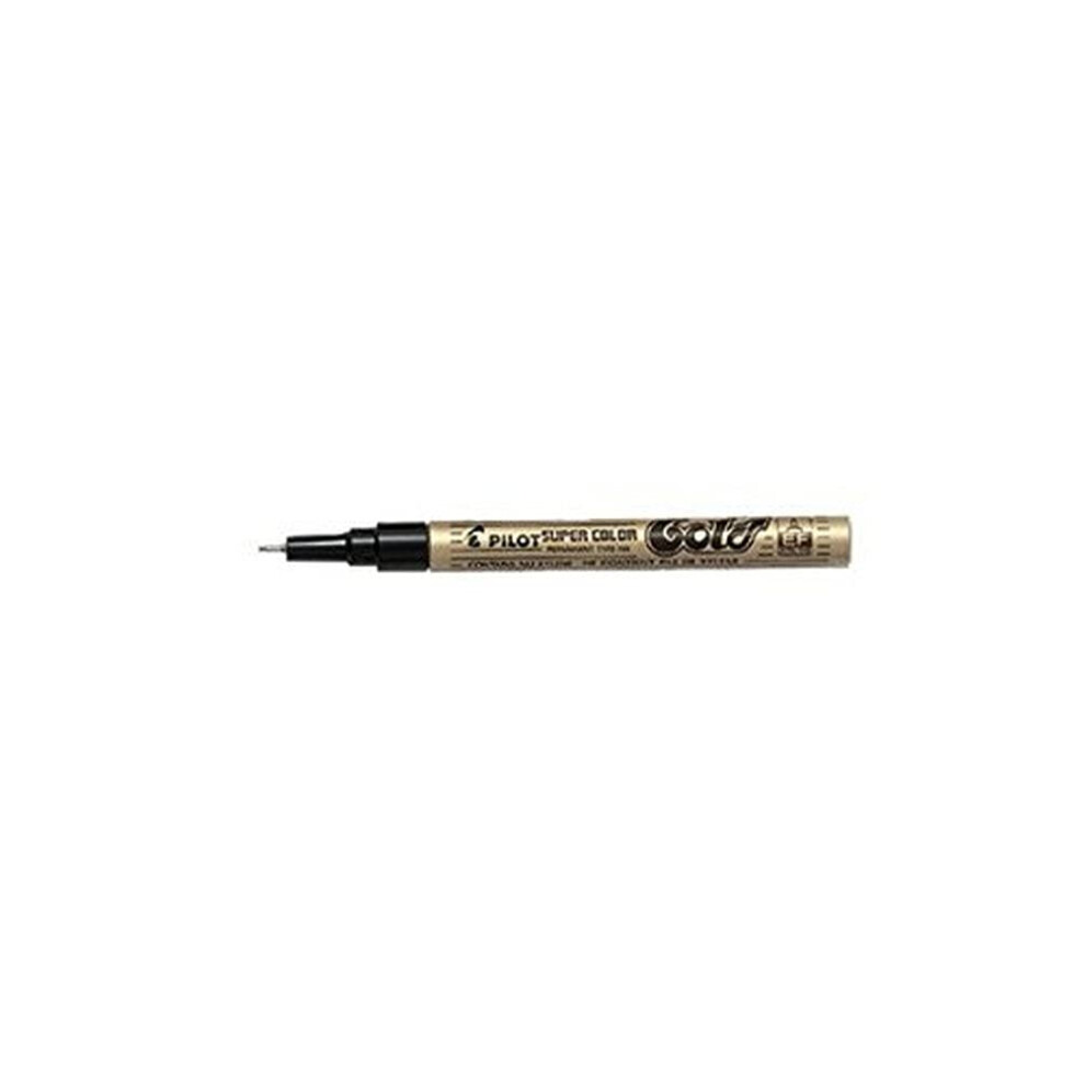 Pilot Super Colour Extra Fine Marker Bullet 1.0 mm Tip - Gold  Box of 12