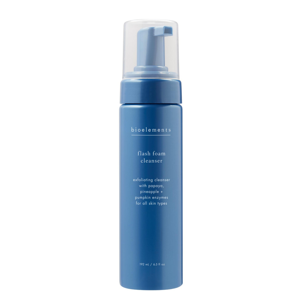 Bioelements Flash Foam Cleanser - 6.5 Fl Oz - Exfoliating Foam Cleanser For Oily Combination & Dry Skin - Vegan Gluten Free - Never Tested On Animal
