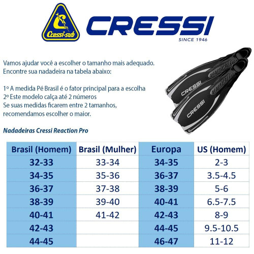 Cressi Cressi Reaction Pro, Μαύρο, 40/41 2