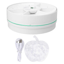 (As show, One size) Home Portable Mini Dishwasher Small Installation Free Fruit and Vegetable Washing Machine Wireless Dishwasher Green