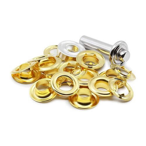 Dritz 660 Extra-Large Eyelet Kit with Tool  Brass  7/16-Inch 10-Count 1