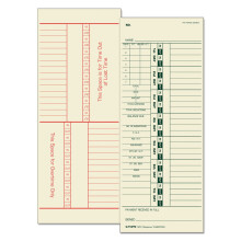 TOPS 1257 Tijdkaarten Genummerde dagen Betaalbewijs 3-1/2-inch x 9-inch 500/BX