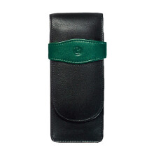 Pelikan 3-Stift-Lederetui Schwarz/Grn 1 Stck (924092)