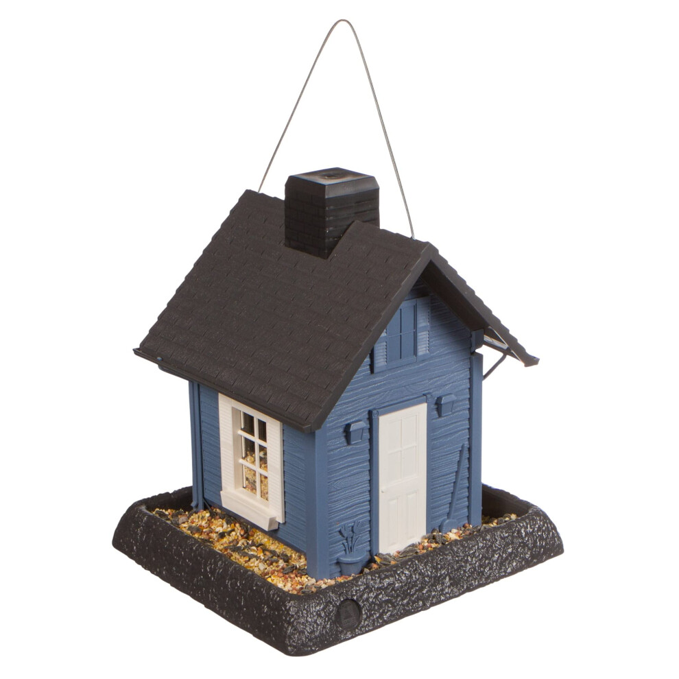 Blue Cottage Birdfeeder 9.5 x 10.25 x 13.25 (9085)